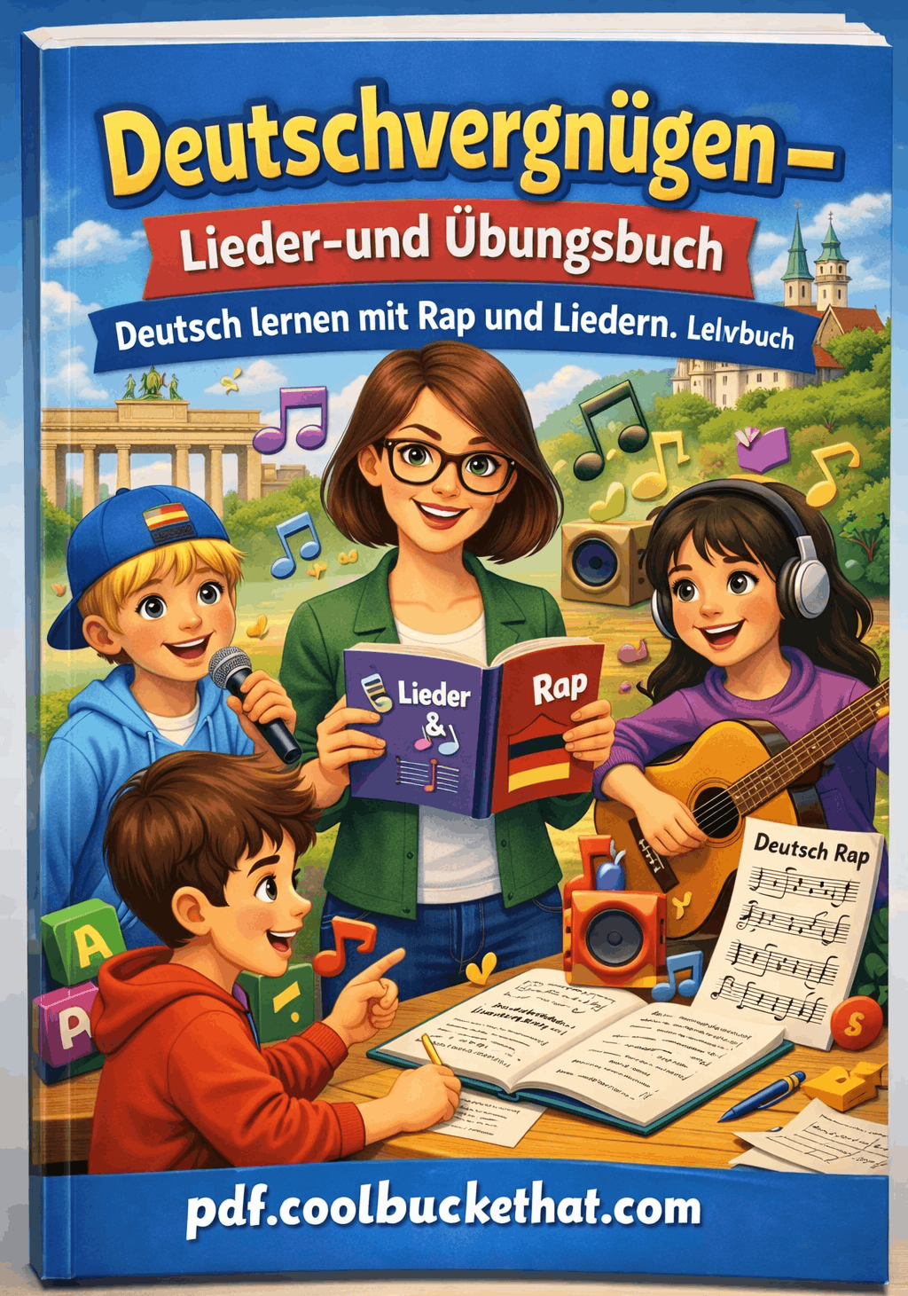 Deutschvergnügen – Lieder- und Übungsbuch Deutsch lernen mit Rap und Liedern. Lehrbuch